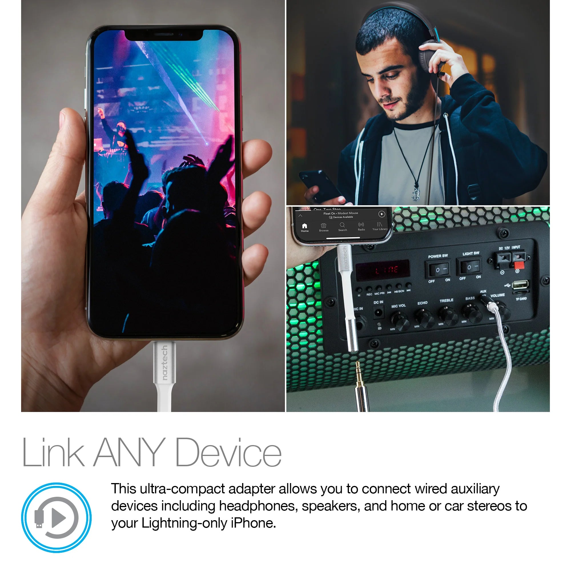 Naztech Mfi Lightning to 3.5Mm Adapter