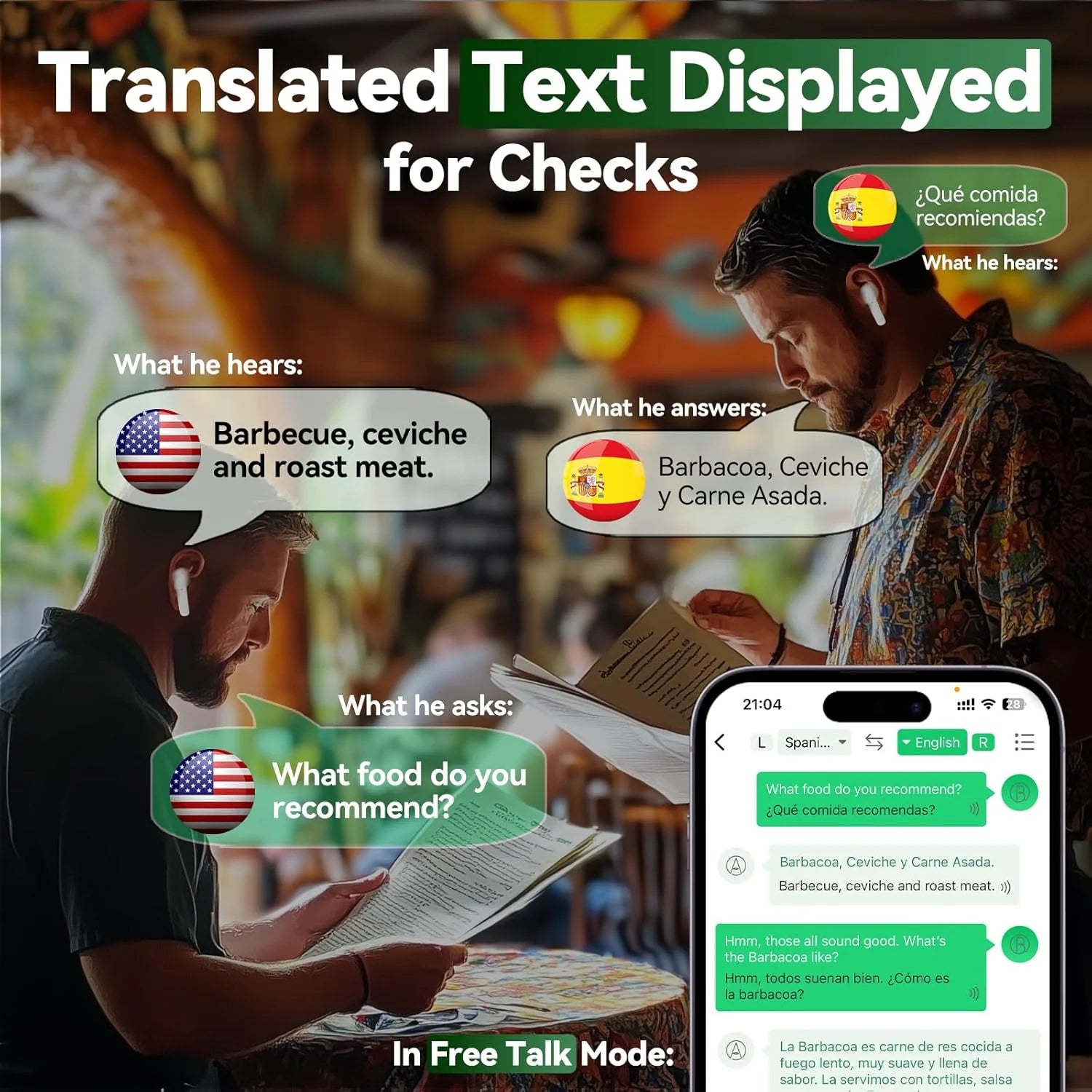 Translator Earbuds 144 Languages Real Time Online Offline Translation Earphones