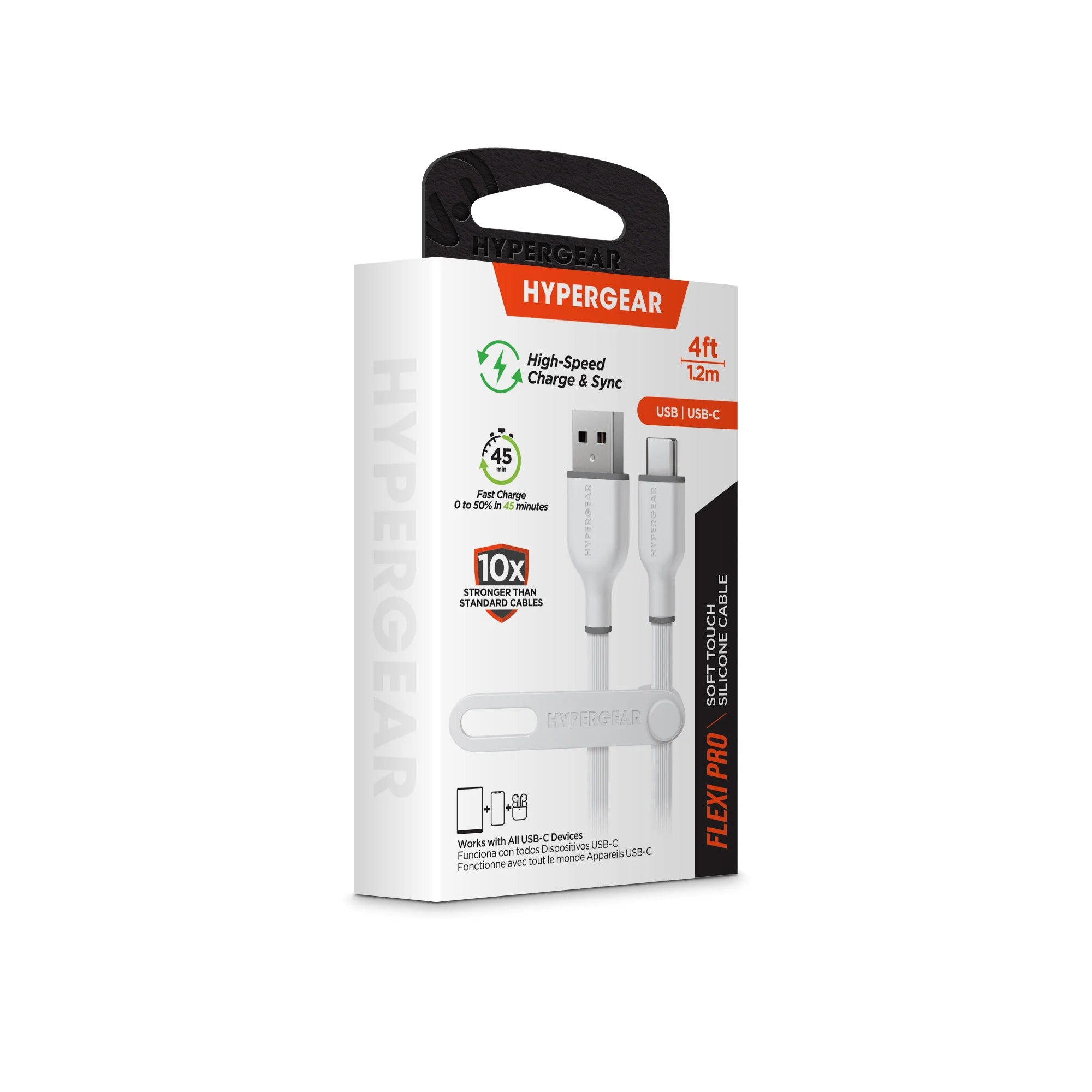 Hypergear Flexi PRO USB to USB-C Cable 4Ft
