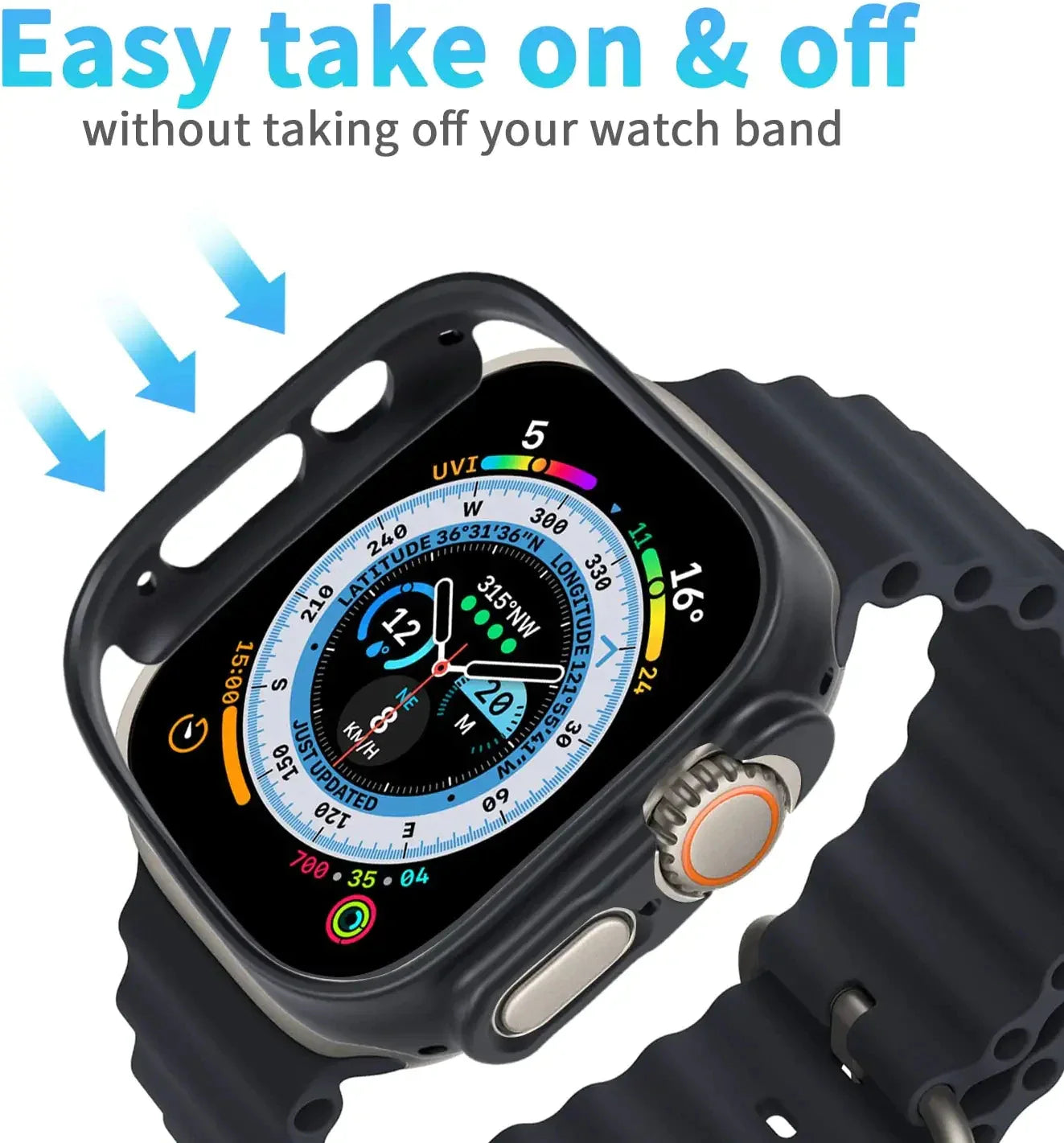 For Apple Watch Series 8 7 Ultra 49Mm Case Hard PC Protective Cover Hollow Frame Bumper for Apple Watch Series 8 7 41Mm 45Mm
