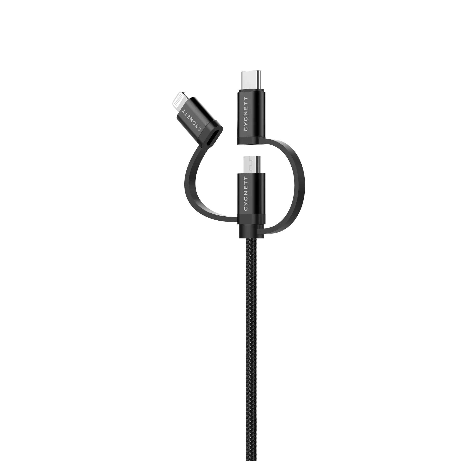 Cygnett Essential Universal 3-In-1 Braided USB Charging Cable 1M for Multi Devices
