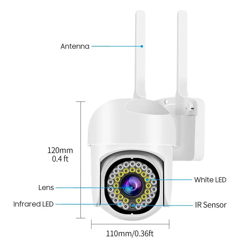 Wifi Security Outdoor Waterproof PTZ Auto Tracking