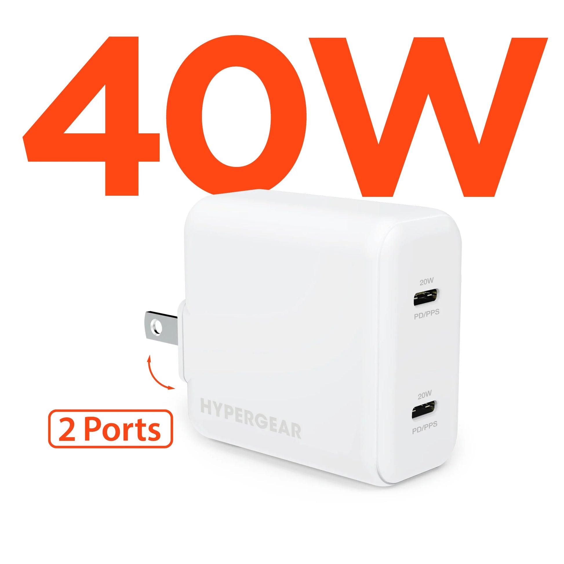 Hypergear PD40W Dual USB-C Wall Charger