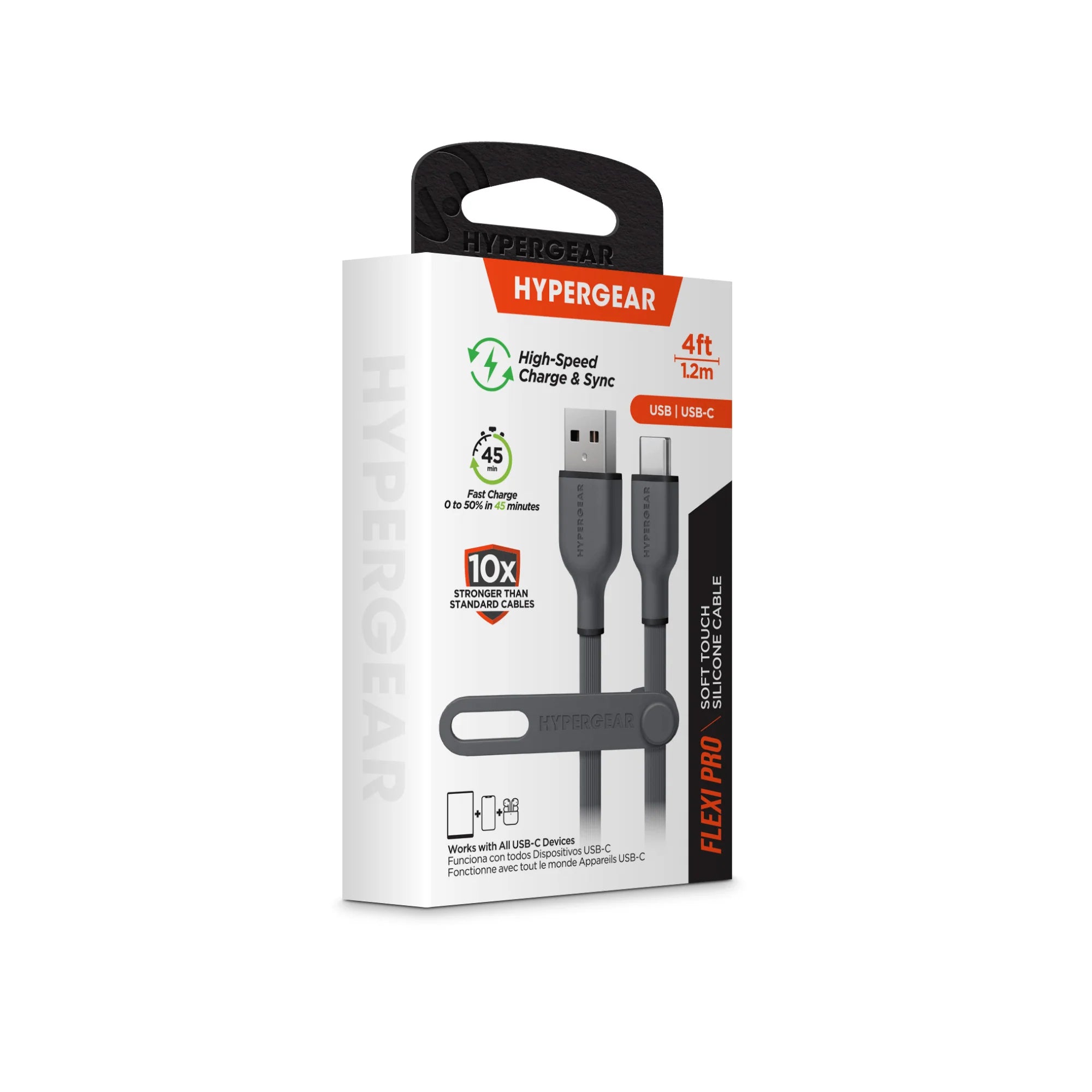 Hypergear Flexi PRO USB to USB-C Cable 4Ft