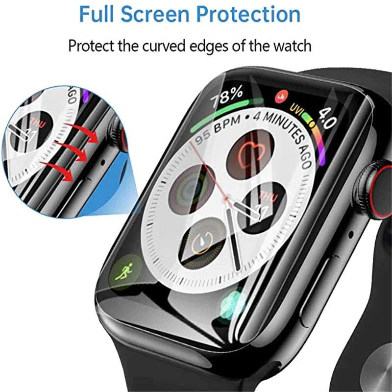 Screen Protector Clear Full Protective Film for Apple Watch 8 7 6 SE 5 4 45MM 41MM 40MM 44MM Not Glass for Iwatch 3 2 38MM 42MM
