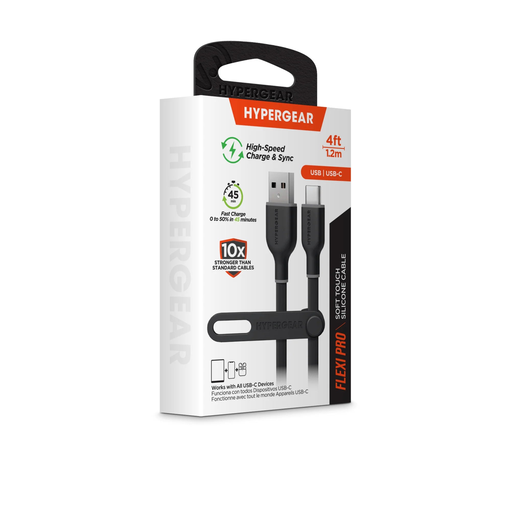 Hypergear Flexi PRO USB to USB-C Cable 4Ft