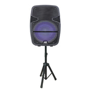 Portable 15 Inch Bluetooth Party Speaker with Disco Light & Stand
